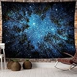 Nebel Wald Baum Wandteppich Psychedelic Wandbehang Tagesdecke Wandtuch...