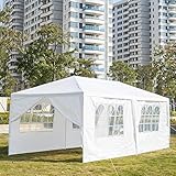 Pavillon Faltbare Gartenlaube Wasserdichtes Partyzelt 3x6m mit 6 UV-Wänden...