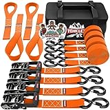 Vehiclex Robuster Ratschengurt – 3,8 cm x 2,4 m – (4 Stück orange)...