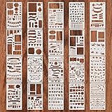 20 Stk Bullet Schablonen Set, Schablonen Bullet Journal, Kunststoff...