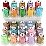 New brothread 25 Multi Farben Polyester Maschinen Stickgarn 500M (550Y)...