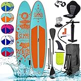 BRAST SUP Board Summer | Aufblasbares Stand up Paddle Set | 320x81x15cm...