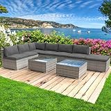 BRAST® Gartenmöbel Lounge Set Alu | 4-12 Personen viele Modelle & Farben...