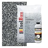 Isolbau Steinteppich Aussen Komplettset Marmorkies 25kg + Bindemittel bis...