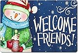 Welcome Frineds Matte, rutschfeste Fußmatte für kleine Haustür,...