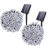 DOLUCKY 2 Stück Solar-Weihnachtslichter im Freien - 20M 200LED Solar...