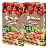 Plantaflor Plus Bio Tomatenerde und Gemüseerde Torffrei 80 Liter (2X 40...