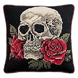 YarnAdventures Knüpfkissen Zum Selber Knüpfen,Blumenschädel,Kissen...