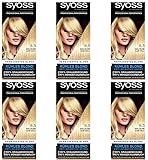 6x Syoss Permanentes Blond Kühles Blond 8-5 Vanilleblond Haarfarbe mit...