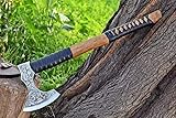 Viking Axe Handmade Hatchet Throwing Axes Chopper Axe Gifts for Men - Wood...