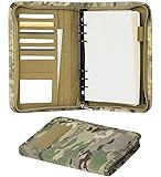 ACEXIER Outdoor Padfolio Ringbuch mit 80 Blatt Loseblatt-Papier Militär...