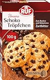 RUF Schoko-Tröpfchen Zartbitter, backfeste Schokoladen-Tropfen zum Backen...