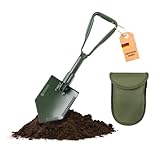 Dönges Klappspaten Bundeswehr nach TL aus Metall, mit Hacke, 2 Sägekanten...