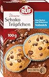 RUF Schoko-Tröpfchen Vollmilch, backfeste Schokoladen-Tropfen zum Backen &...